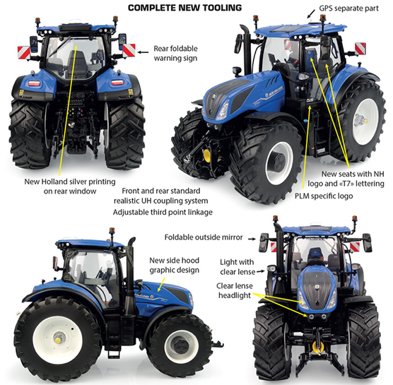 New Holland T7.300 AC Blue (2023) - 1:32